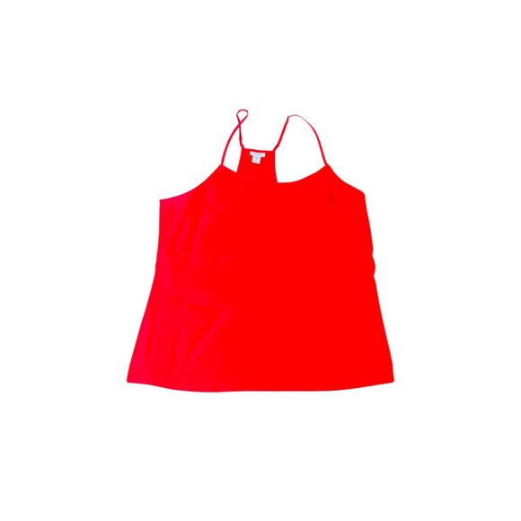 J Crew Outlet Womens Red Spaghetti Strap Sleeveless Tank Top Size 14 Sexy Shirt - Picture 3 of 11